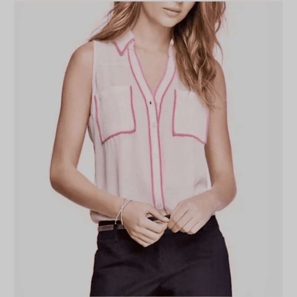 Express Pink Buttoned Blouse